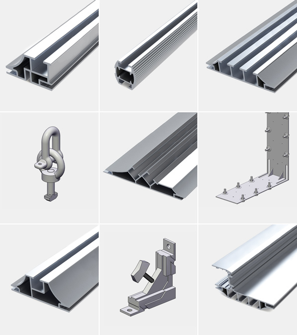 LED light frame profiles