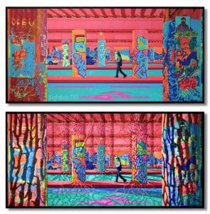 Lightboxes featured in the art series Aisthetikos by Colinci