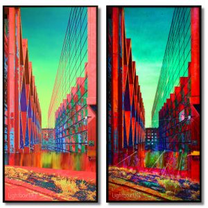 Lightboxes featured in the art series Aisthetikos by Colinci
